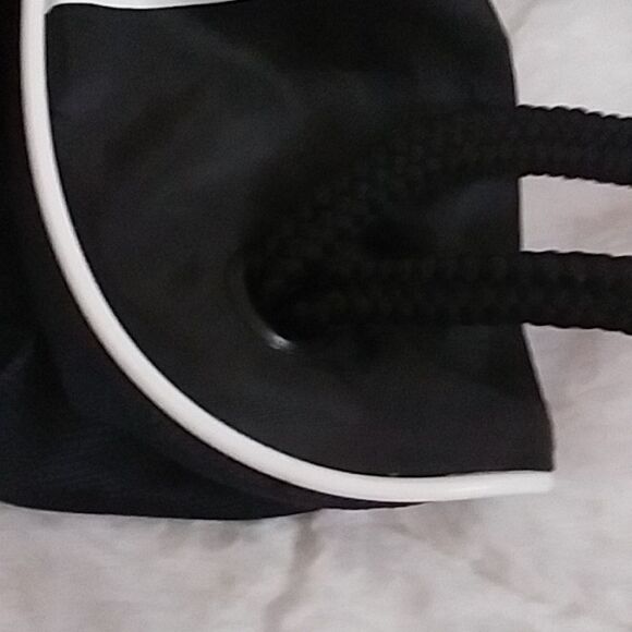 Adidas Sackpack Drawstring Backpack Black White 18X13X4 - Picture 7 of 14